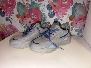 Abros Women's Sporty Chunky Sneakers in Grey with Iridescent Details